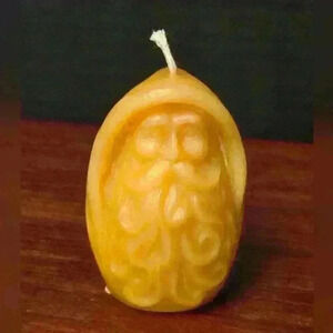 NWT Blossom  Hill Nursery Handmade Old Man Winter Beeswax Candle